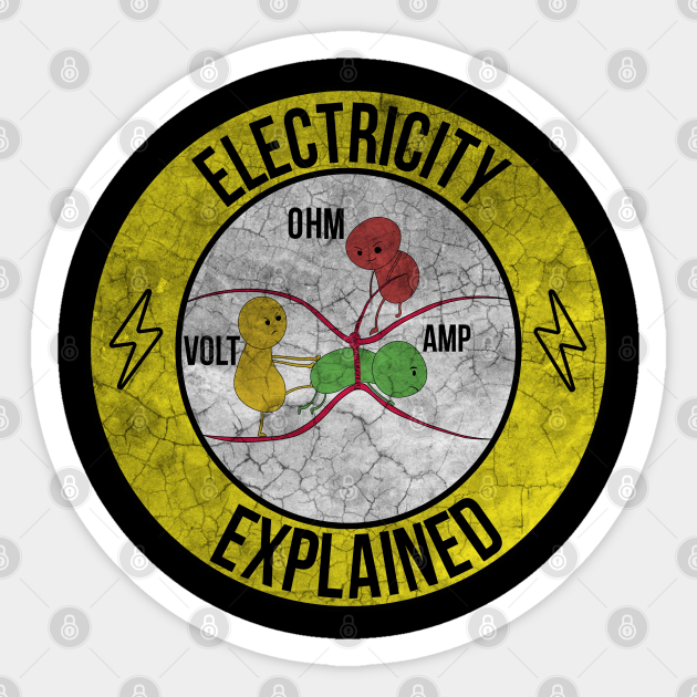Electricity Explained - Electricity Explained - Sticker | TeePublic